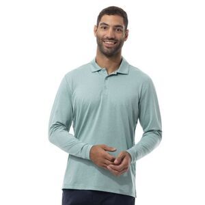Sol Tek heather green long sleeve polo size XXL